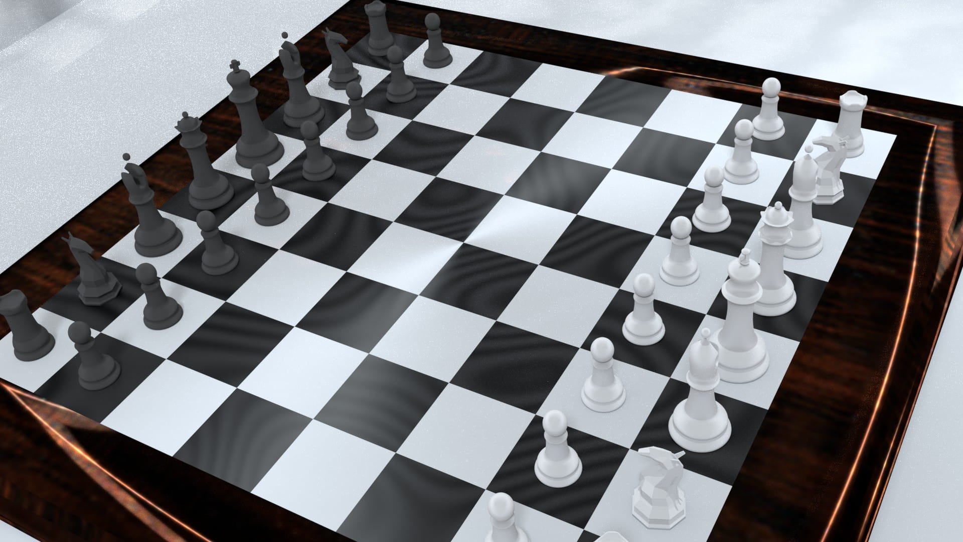A Frosted Glass Chessboard